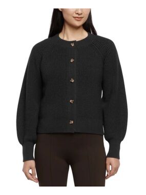 Banana Republic Charcoal Button-Up Cardigan